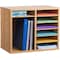 Adiroffice 12-Compartment Wood Adjustable Paper Sorter Literature File Organizer, Medium Oak ADI500-12-MEO - alternate 2